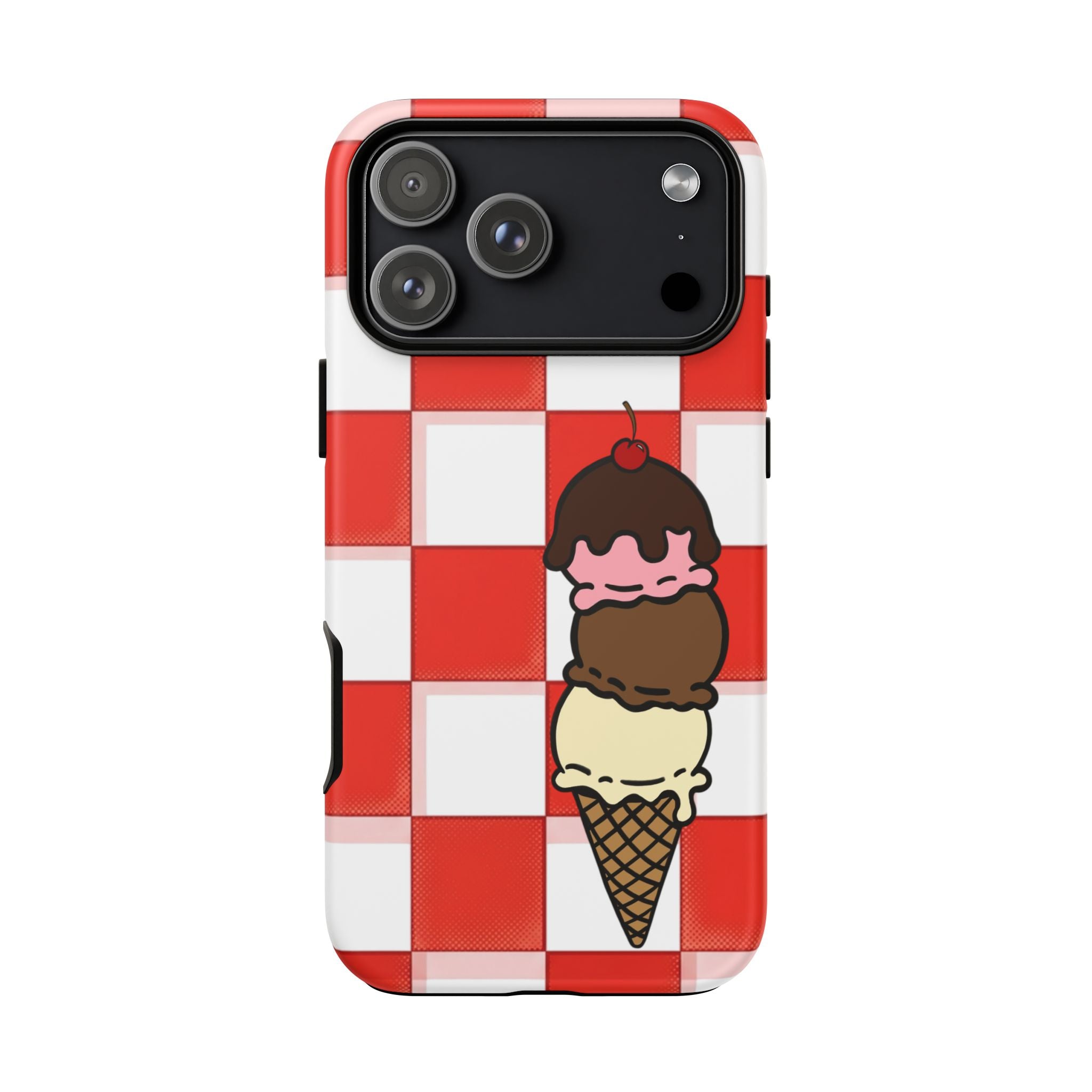 Neapolitan Ice Cream Picnic iPhone Case — 'Tough Cases' Design