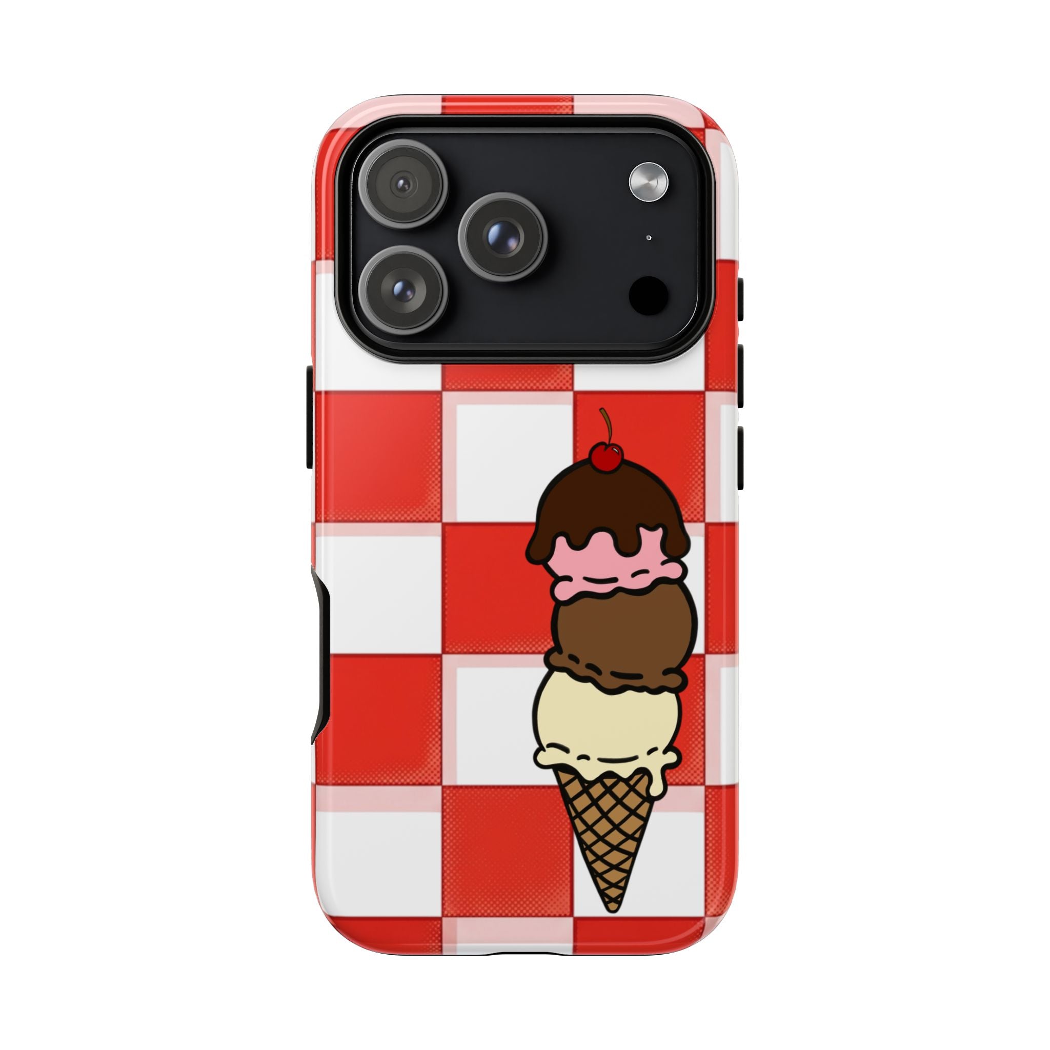 Neapolitan Ice Cream Picnic iPhone Case — 'Tough Cases' Design