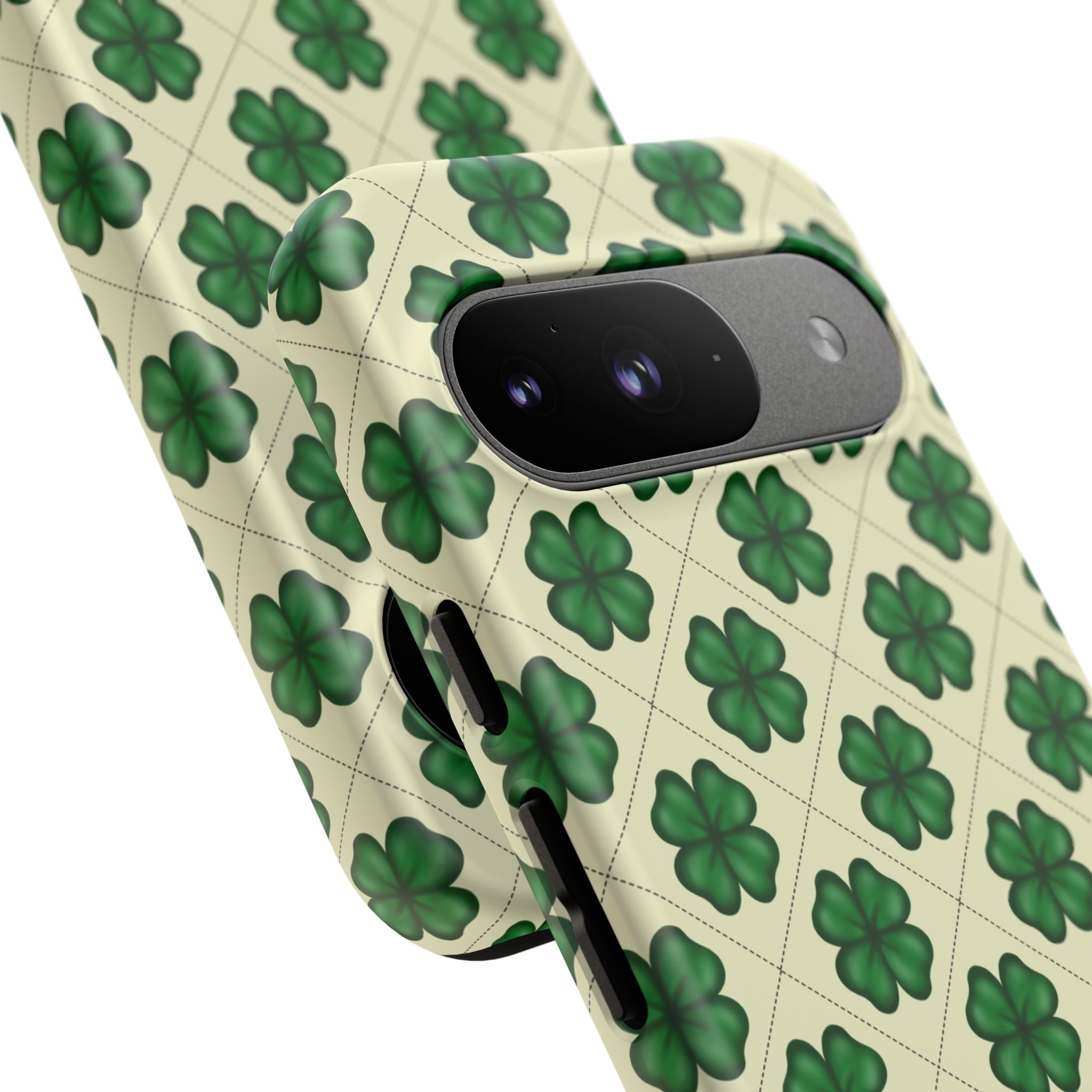 St. Patrick’s Shamrock Tough Phone Case — Green Clover Pattern