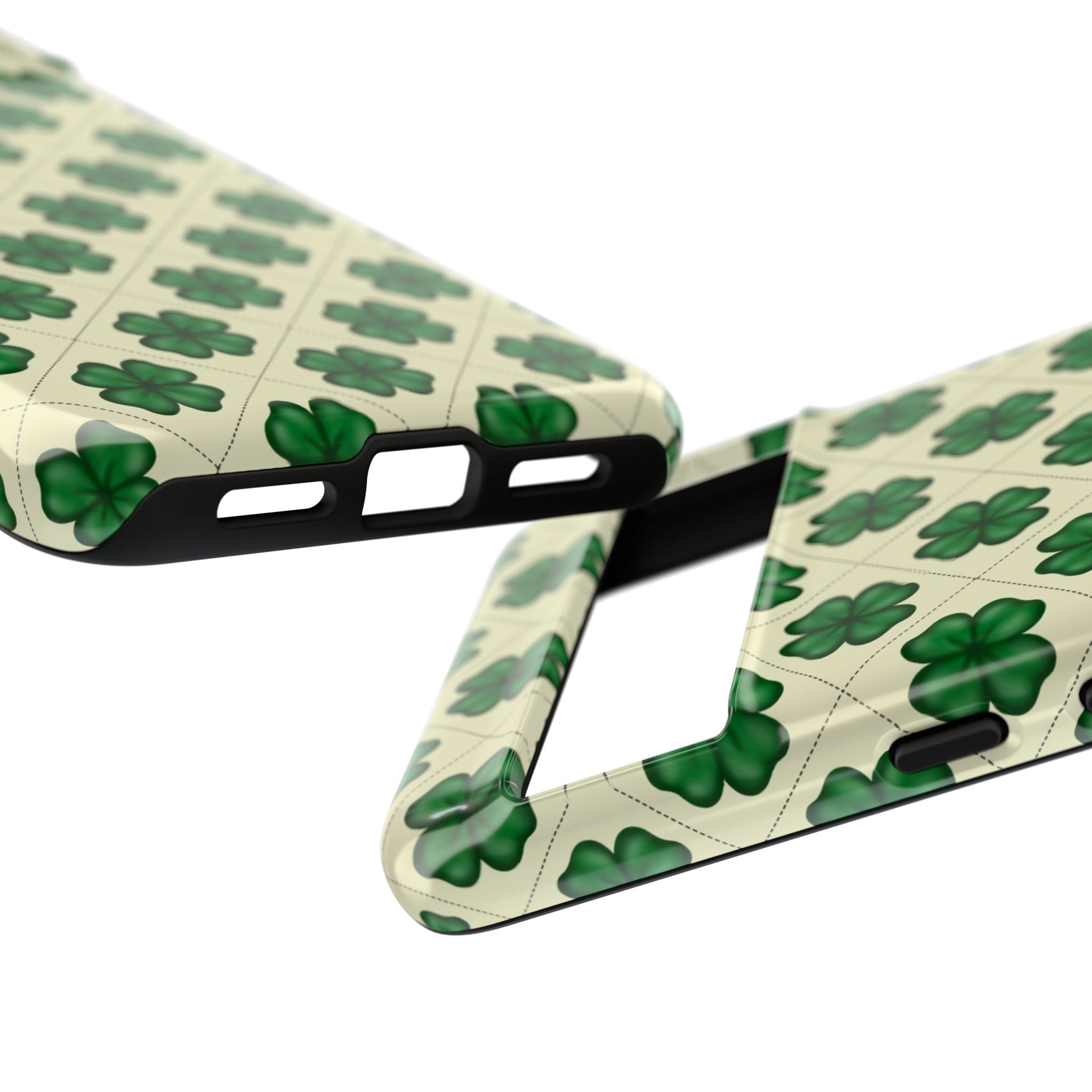 St. Patrick’s Shamrock Tough Phone Case — Green Clover Pattern