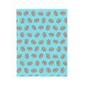 Pink Donut Pattern Velveteen Plush Blanket | Blue Sprinkle Bakery Throw