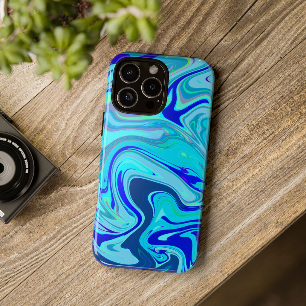Blue Marble Swirl Phone Case | Tough Phone Case