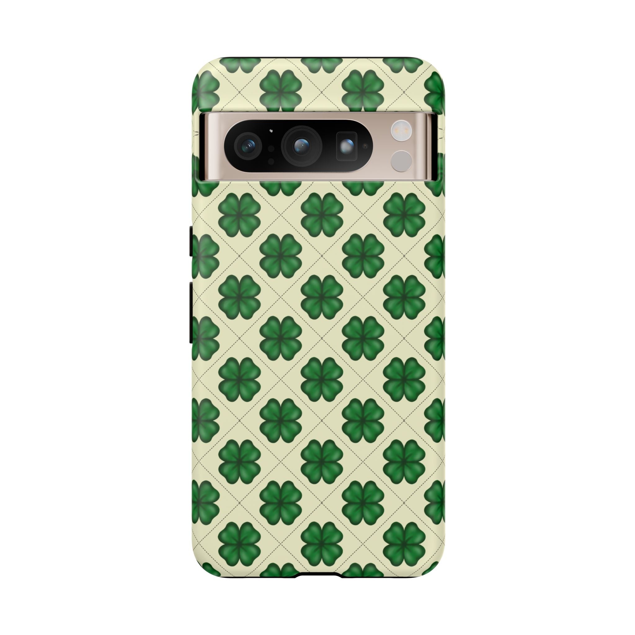 St. Patrick’s Shamrock Tough Phone Case — Green Clover Pattern