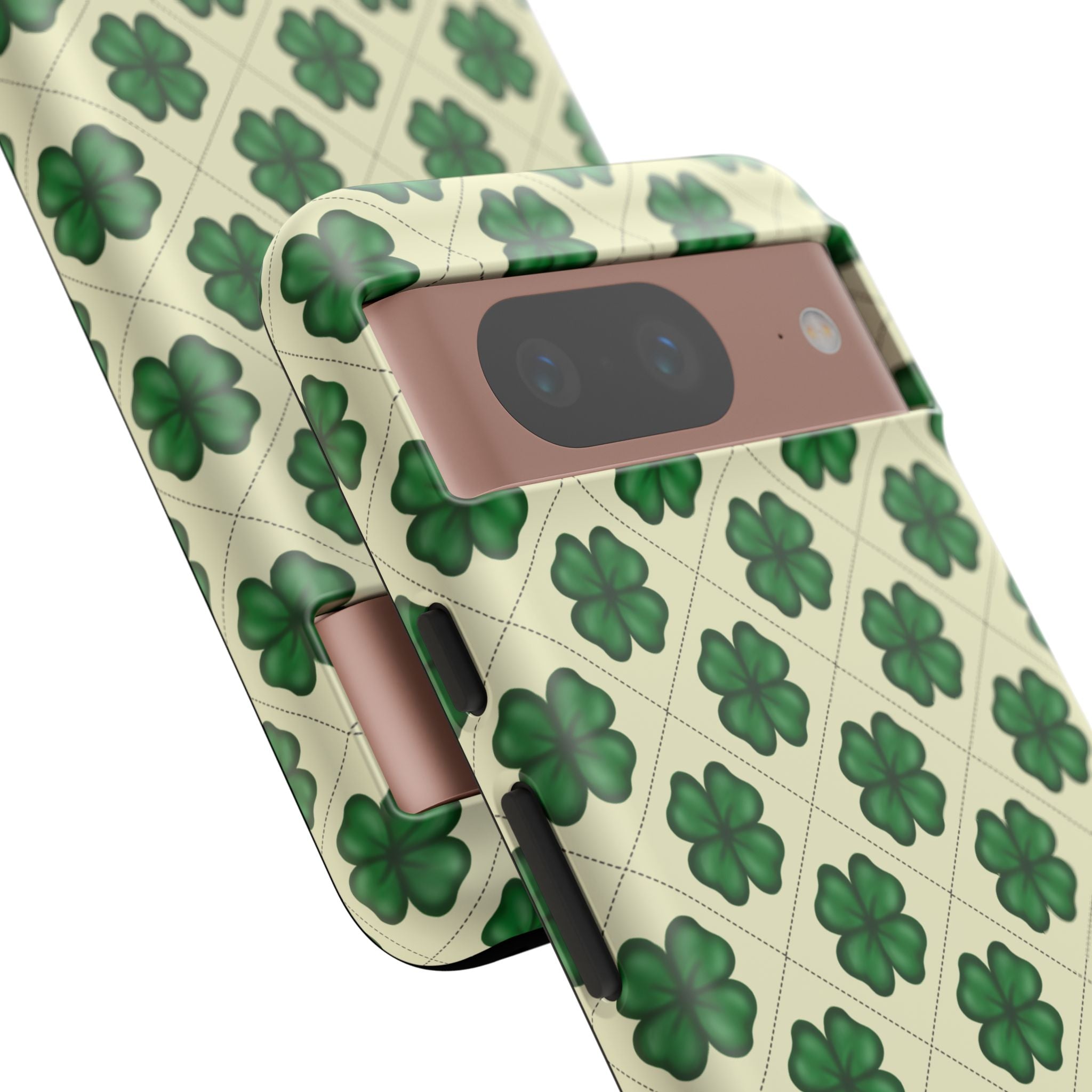 St. Patrick’s Shamrock Tough Phone Case — Green Clover Pattern