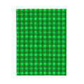 Green Buffalo Plaid Velveteen Plush Blanket